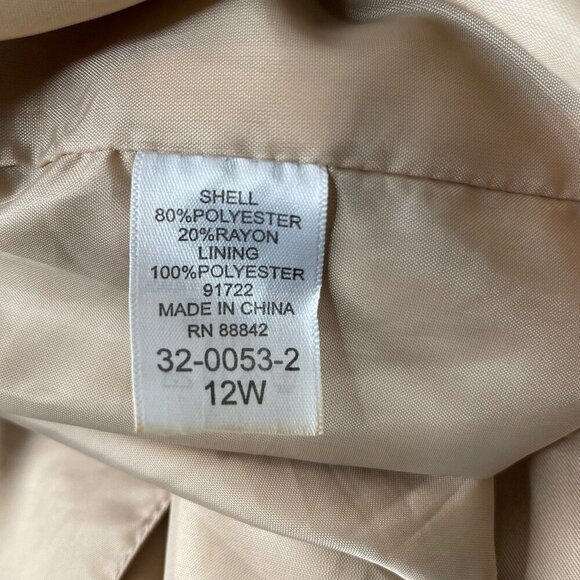 Denim 24/7 Women's Beige Classic Fit Blazer Single Breasted Career Office 12W - Picture 7 of 7